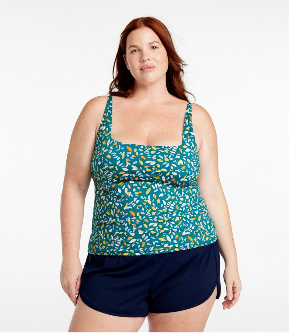 Women's New Currents Swimwear, Squareneck Tankini Top Print | L.L.Bean Best Seller