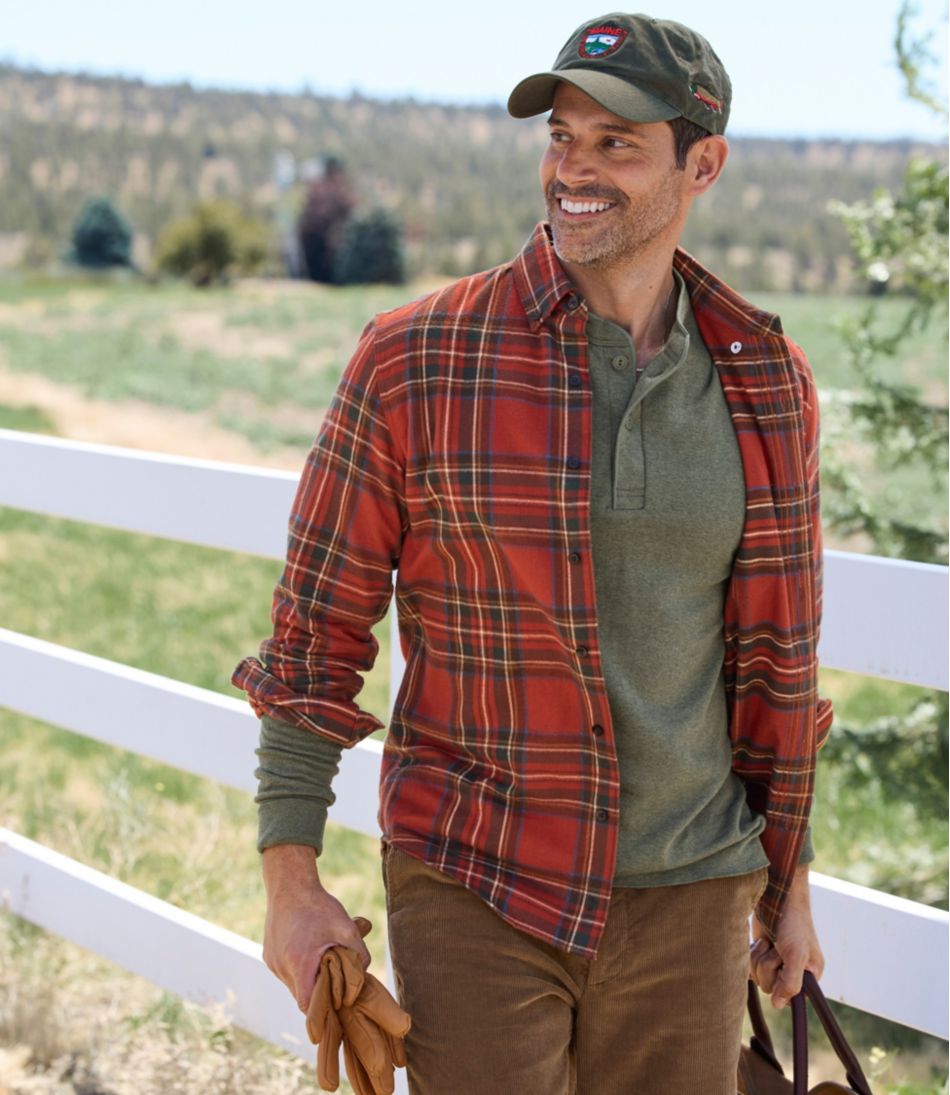 Men's Scotch Plaid Flannel Shirt, Slightly Fitted | L.L.Bean Great Value