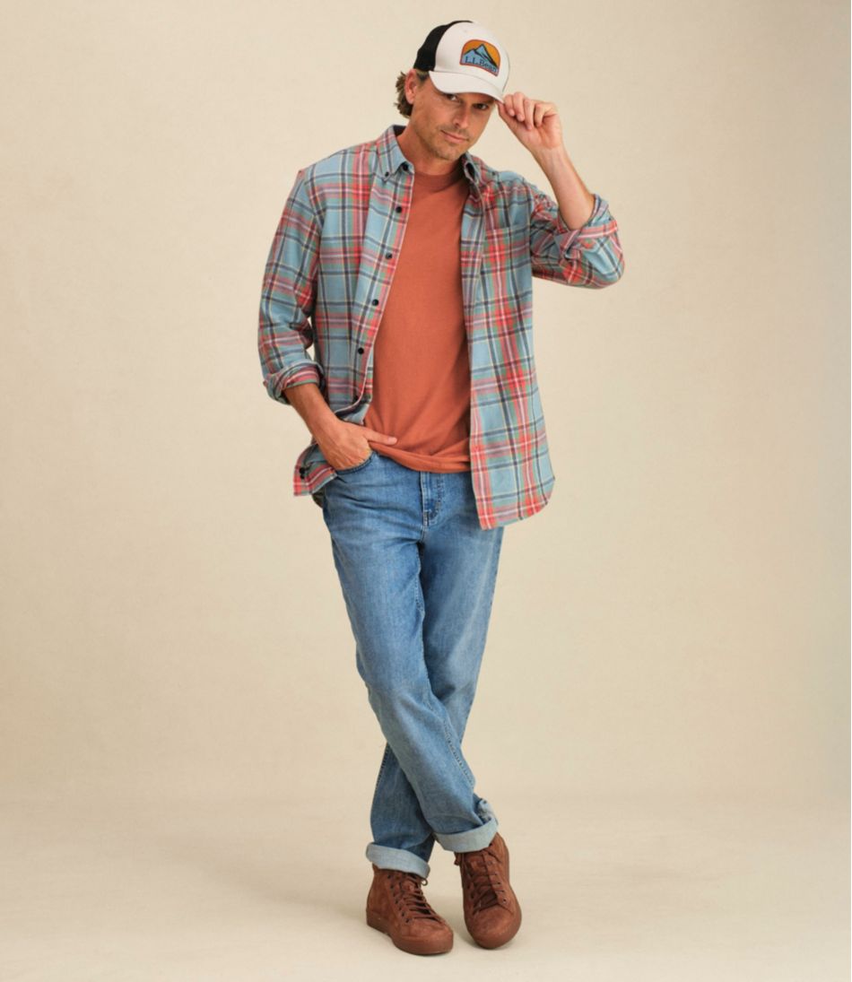Men's Scotch Plaid Flannel Shirt, Slightly Fitted | L.L.Bean Great Value