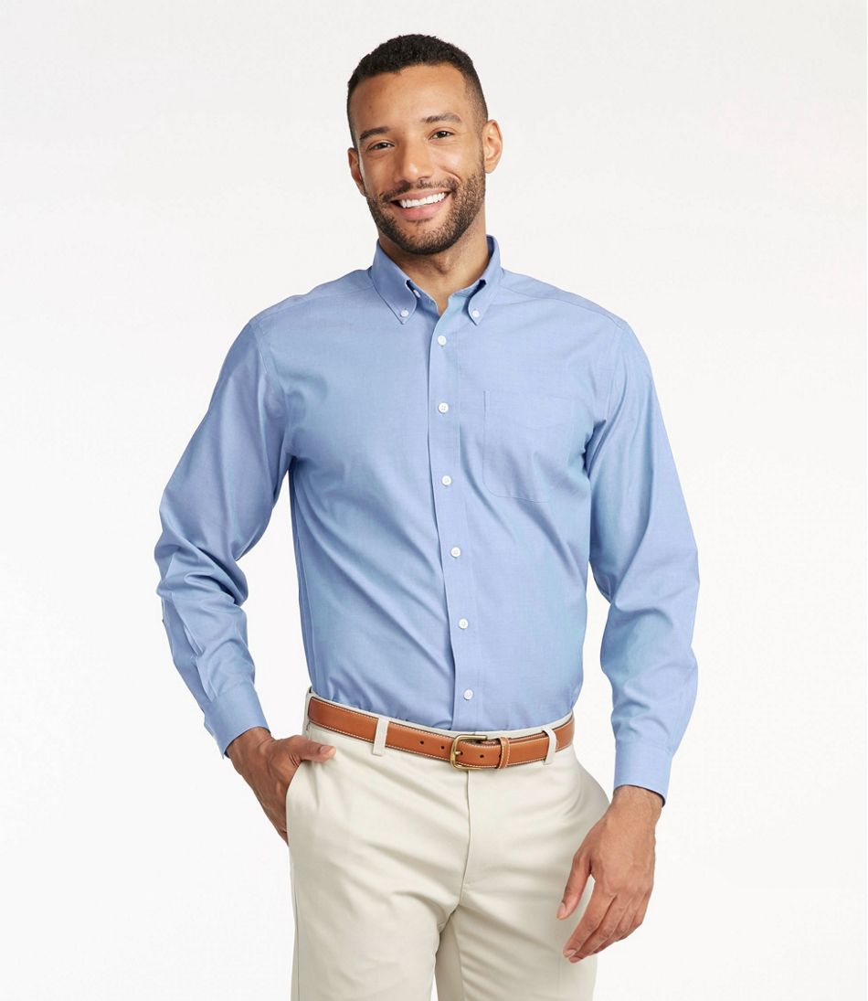Men's Wrinkle-Free Pinpoint Oxford Cloth Shirt, Traditional Fit | L.L.Bean Featured