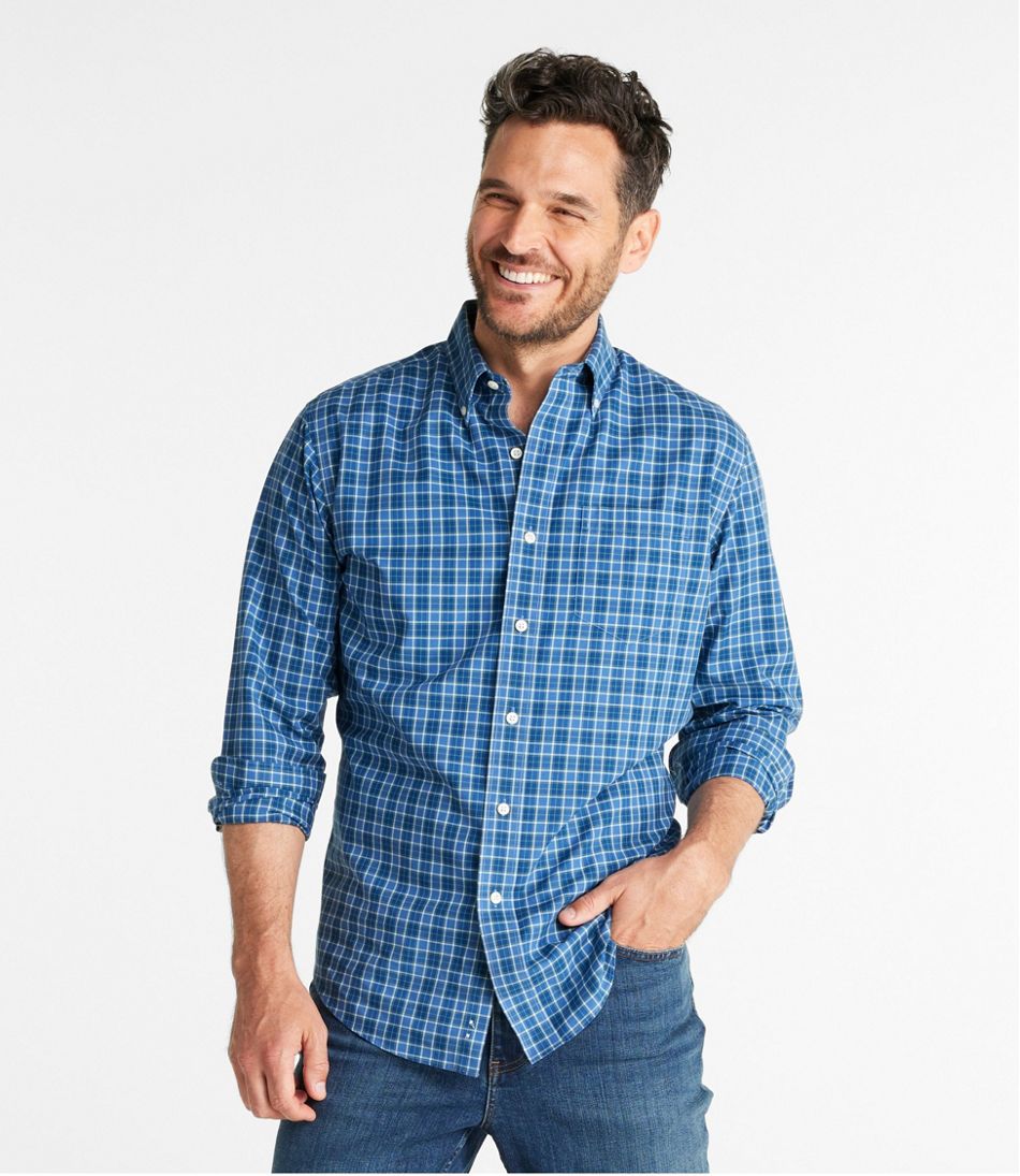 Men's Wrinkle-Free Kennebunk Sport Shirt, Slightly Fitted Check | L.L.Bean Popular
