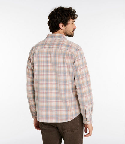 Men's Sunwashed Corduroy Shirt, Slightly Fitted Untucked Fit, Plaid | L.L.Bean Recommended