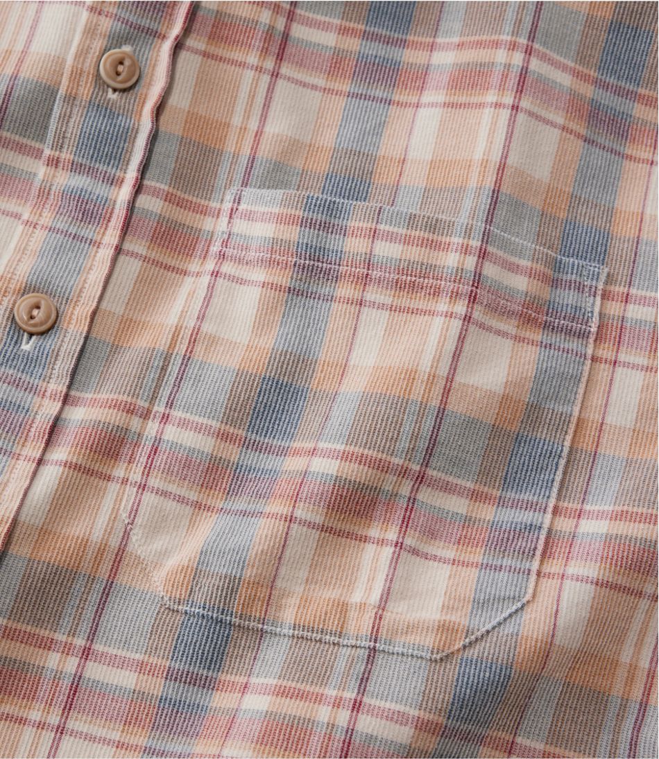 Men's Sunwashed Corduroy Shirt, Slightly Fitted Untucked Fit, Plaid | L.L.Bean Recommended
