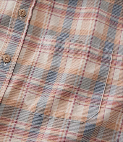 Men's Sunwashed Corduroy Shirt, Slightly Fitted Untucked Fit, Plaid | L.L.Bean Recommended