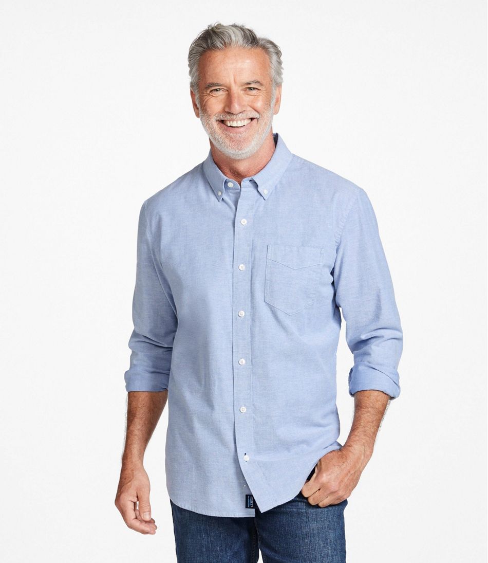 Men's Comfort Stretch® Oxford Shirt, Traditional Untucked Fit | L.L.Bean Exclusive