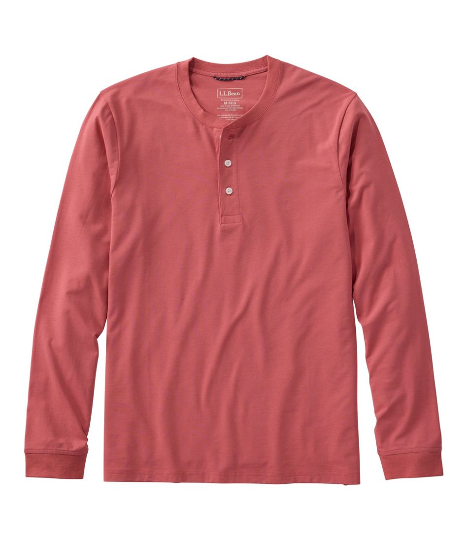 Men's Comfort Stretch Performance® Pima Tee, Long-Sleeve Henley | L.L.Bean Signature