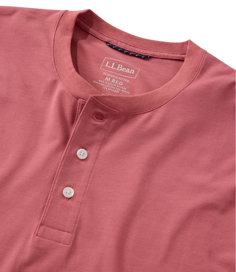 Men's Comfort Stretch Performance® Pima Tee, Long-Sleeve Henley | L.L.Bean Signature