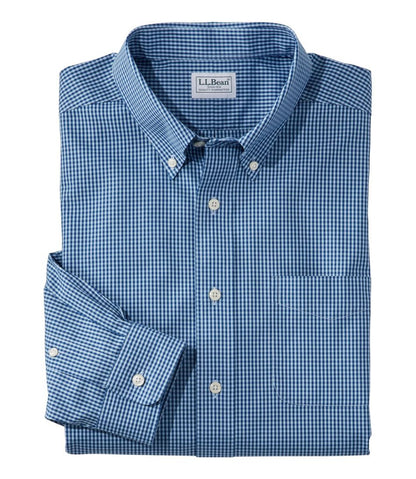 Men's Wrinkle-Free Pinpoint Oxford Cloth Shirt, Traditional Fit Tattersall | L.L.Bean Classic