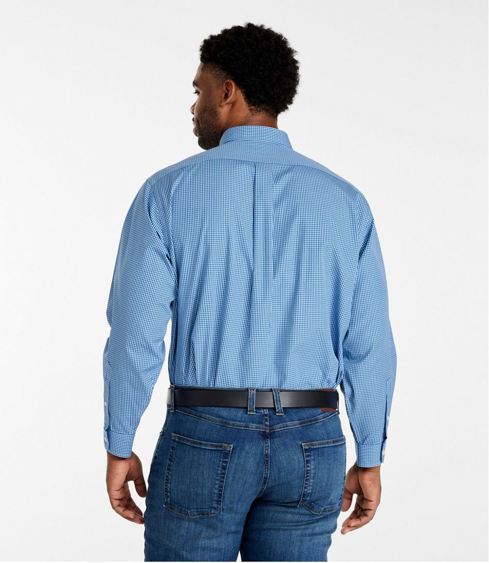 Men's Wrinkle-Free Pinpoint Oxford Cloth Shirt, Traditional Fit Tattersall | L.L.Bean Classic