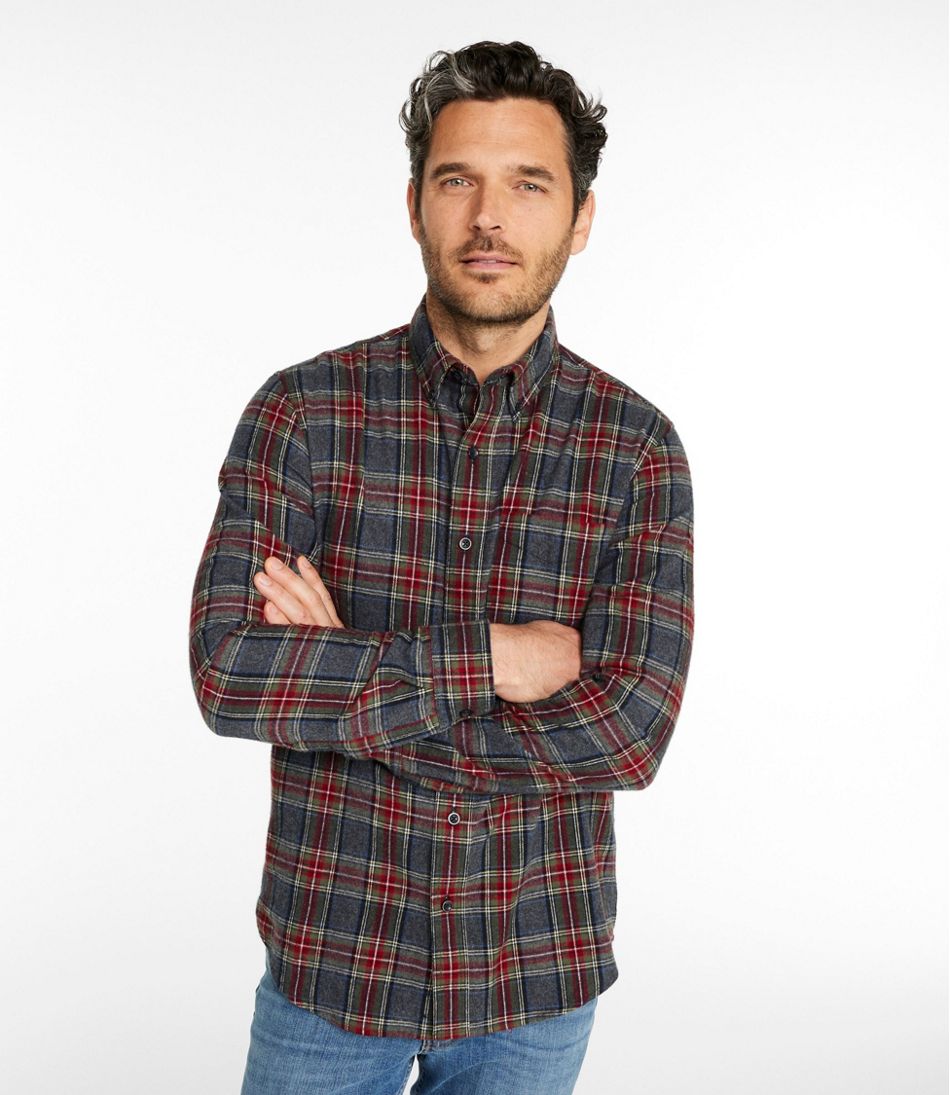 Men's Scotch Plaid Flannel Shirt, Slim Fit | L.L.Bean Essential