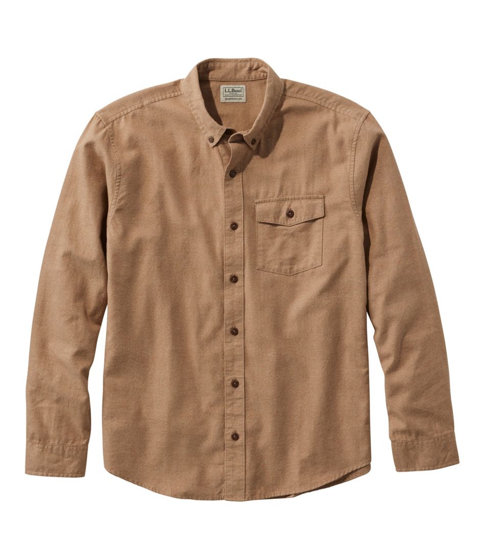 Men's Brushed Jaspé Twill Shirt, Traditional Untucked Fit | L.L.Bean Everyday