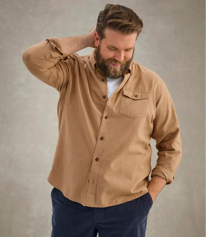 Men's Brushed Jaspé Twill Shirt, Traditional Untucked Fit | L.L.Bean Everyday