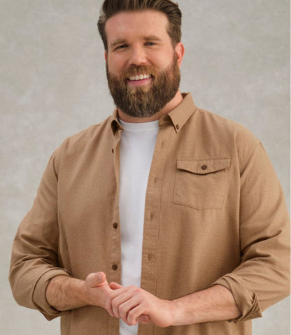 Men's Brushed Jaspé Twill Shirt, Traditional Untucked Fit | L.L.Bean Everyday