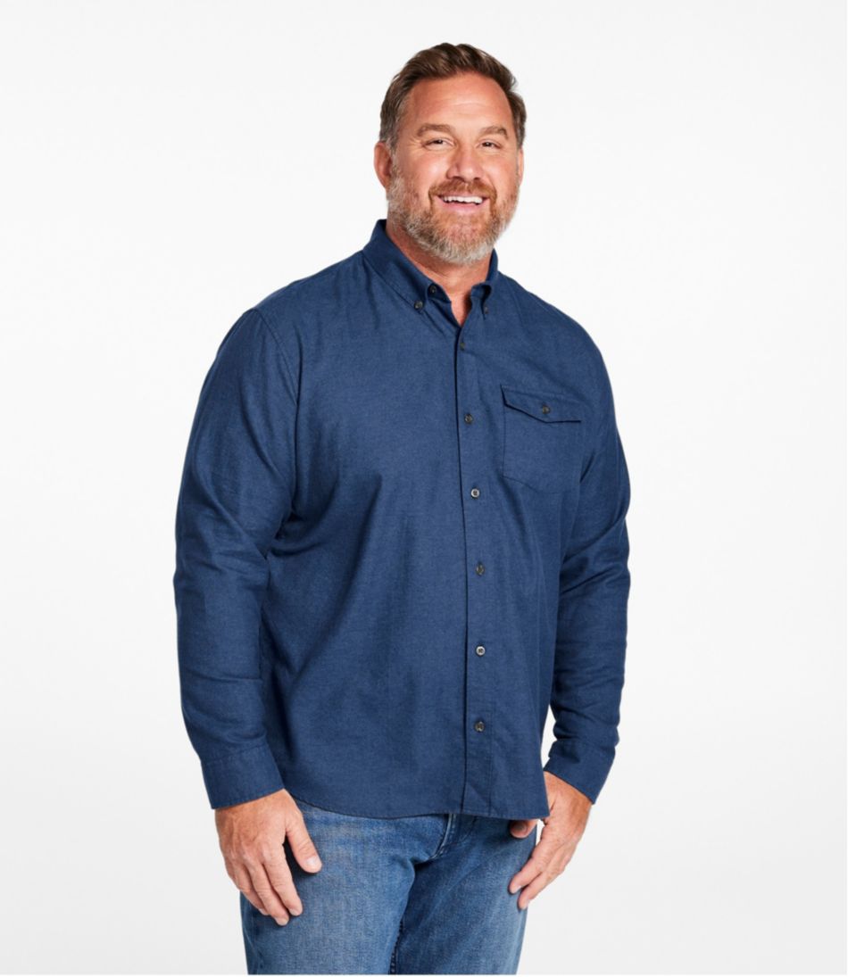 Men's Brushed Jaspé Twill Shirt, Traditional Untucked Fit | L.L.Bean Everyday