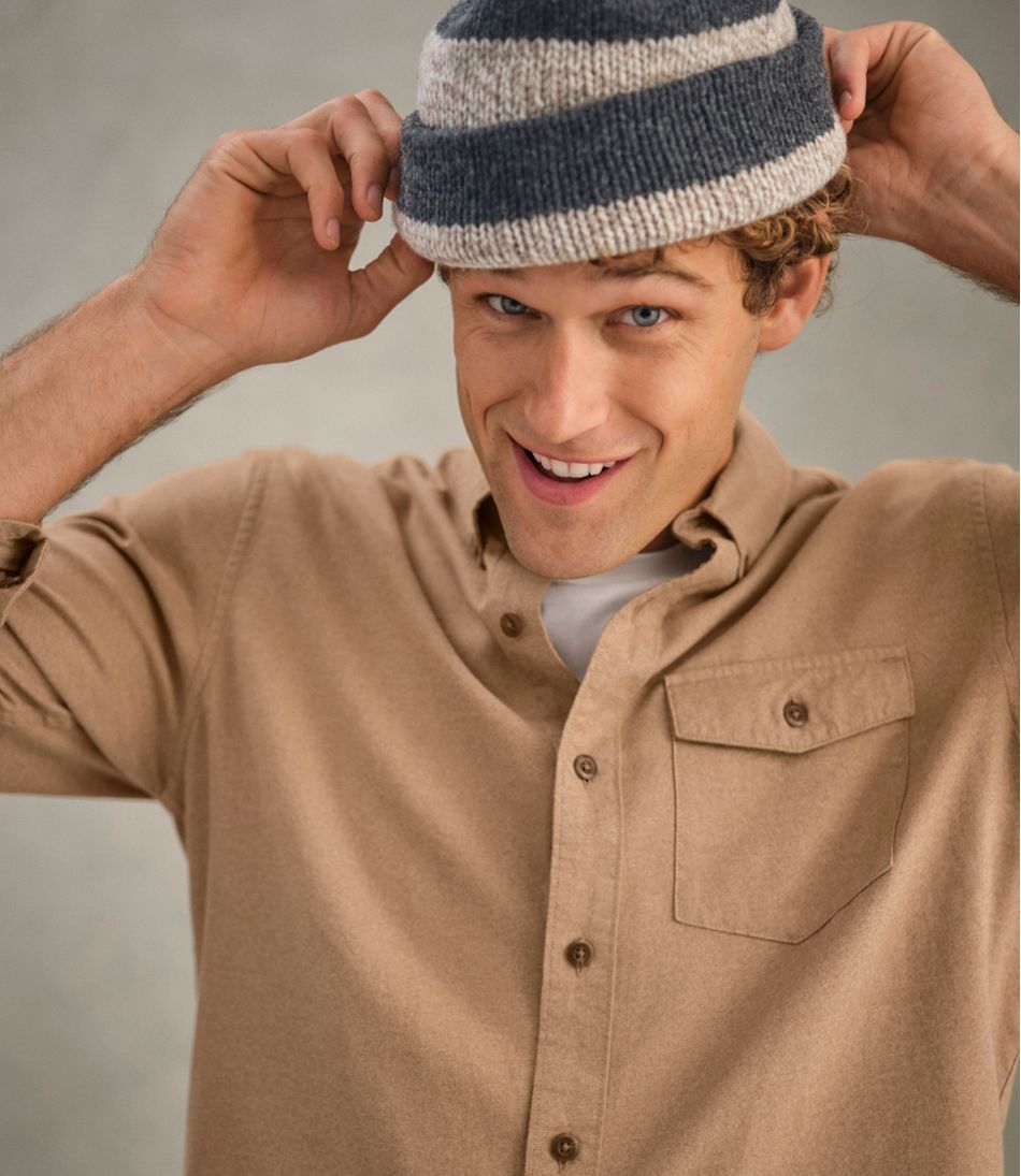 Men's Brushed Jaspé Twill Shirt, Traditional Untucked Fit | L.L.Bean Everyday