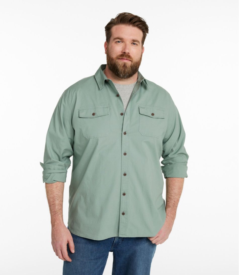 Men's Riverton Ripstop Shirt, Long-Sleeve, Traditional Untucked Fit | L.L.Bean Value