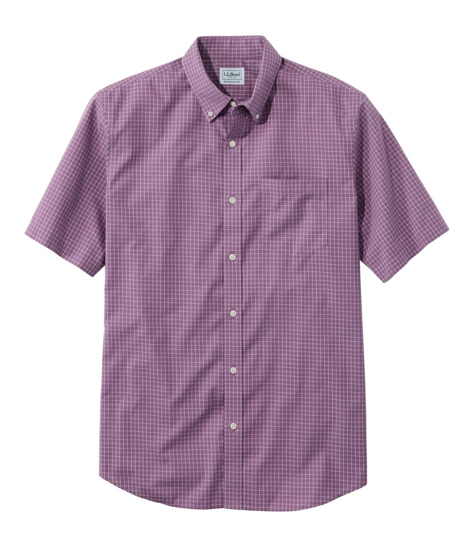 Men's Wrinkle-Free Kennebunk Sport Shirt, Traditional Fit Short-Sleeve Check | L.L.Bean Great Value