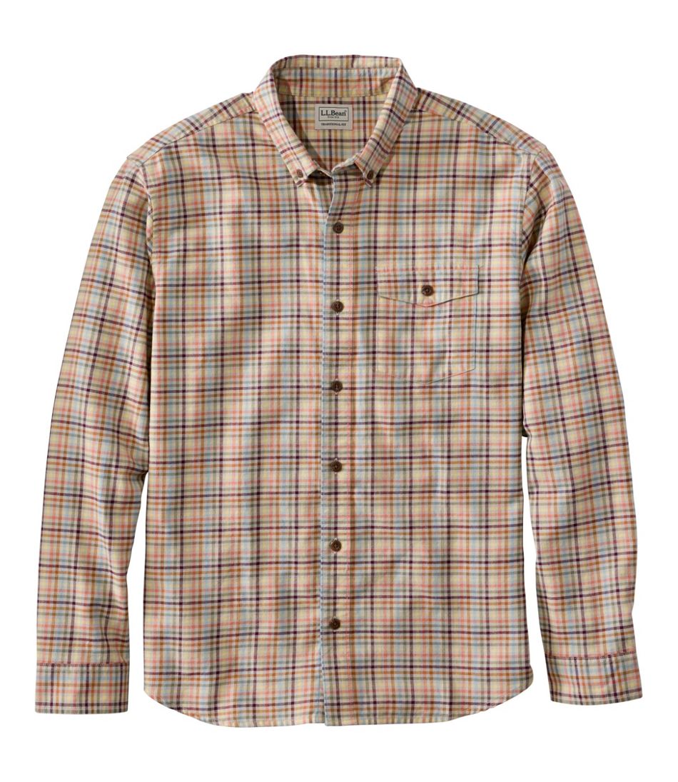Men's Brushed Jaspé Twill Shirt, Plaid, Traditional Untucked Fit | L.L.Bean Latest
