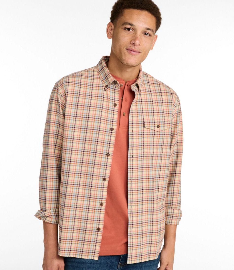 Men's Brushed Jaspé Twill Shirt, Plaid, Traditional Untucked Fit | L.L.Bean Latest
