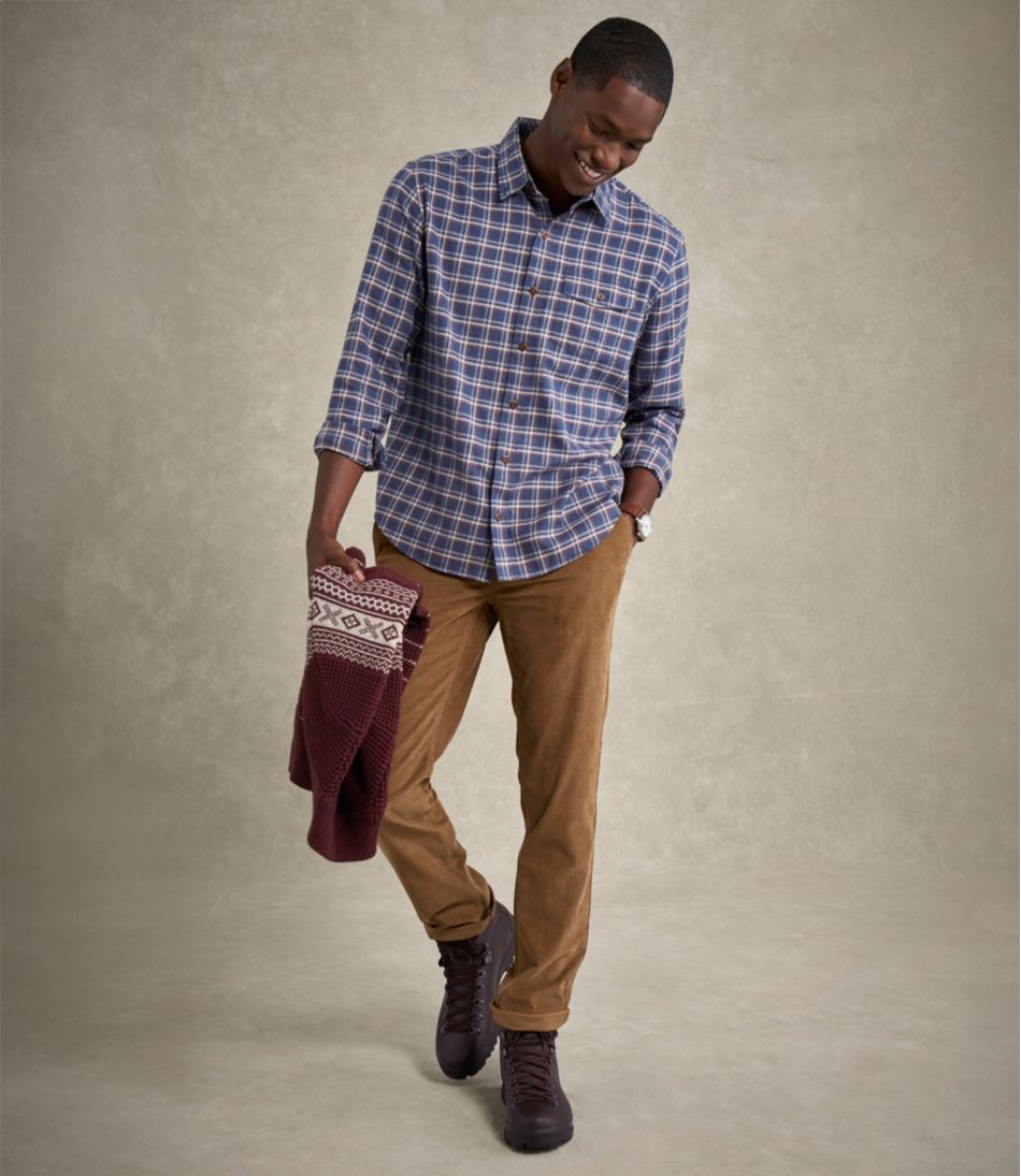 Men's Brushed Jaspé Twill Shirt, Plaid, Traditional Untucked Fit | L.L.Bean Latest