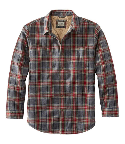 Men's Sherpa-Lined Scotch Plaid Shirt, Slightly Fitted | L.L.Bean Popular