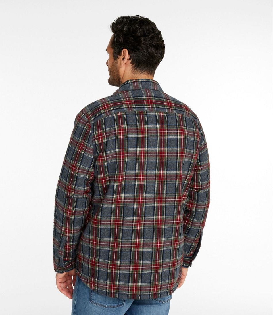 Men's Sherpa-Lined Scotch Plaid Shirt, Slightly Fitted | L.L.Bean Popular