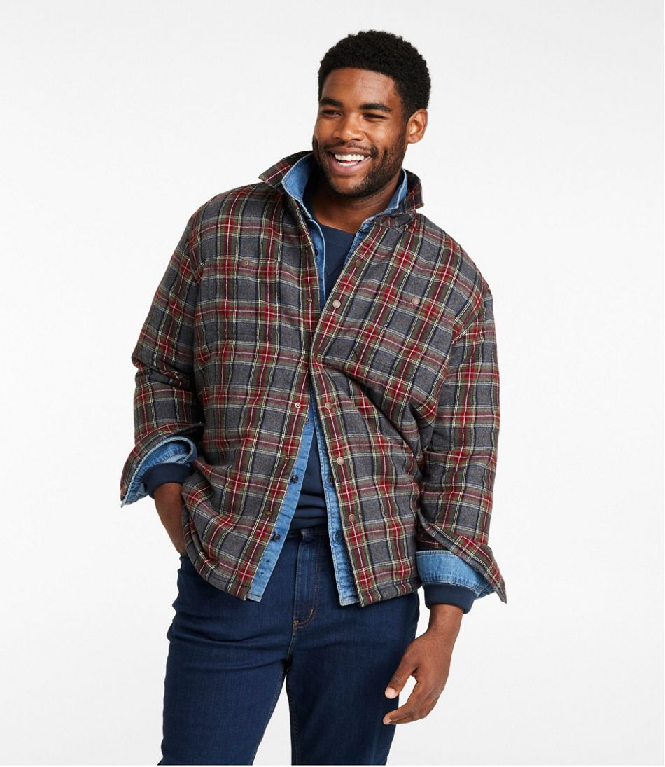 Men's Sherpa-Lined Scotch Plaid Shirt, Slightly Fitted | L.L.Bean Popular