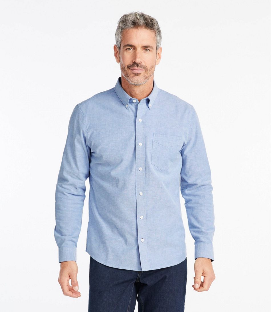 Men's Comfort Stretch® Oxford Shirt, Slightly Fitted Untucked Fit | L.L.Bean Recommended