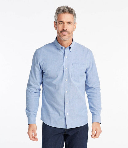 Men's Comfort Stretch® Oxford Shirt, Slightly Fitted Untucked Fit | L.L.Bean Recommended