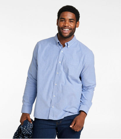 Men's Comfort Stretch® Oxford Shirt, Slightly Fitted Untucked Fit | L.L.Bean Recommended