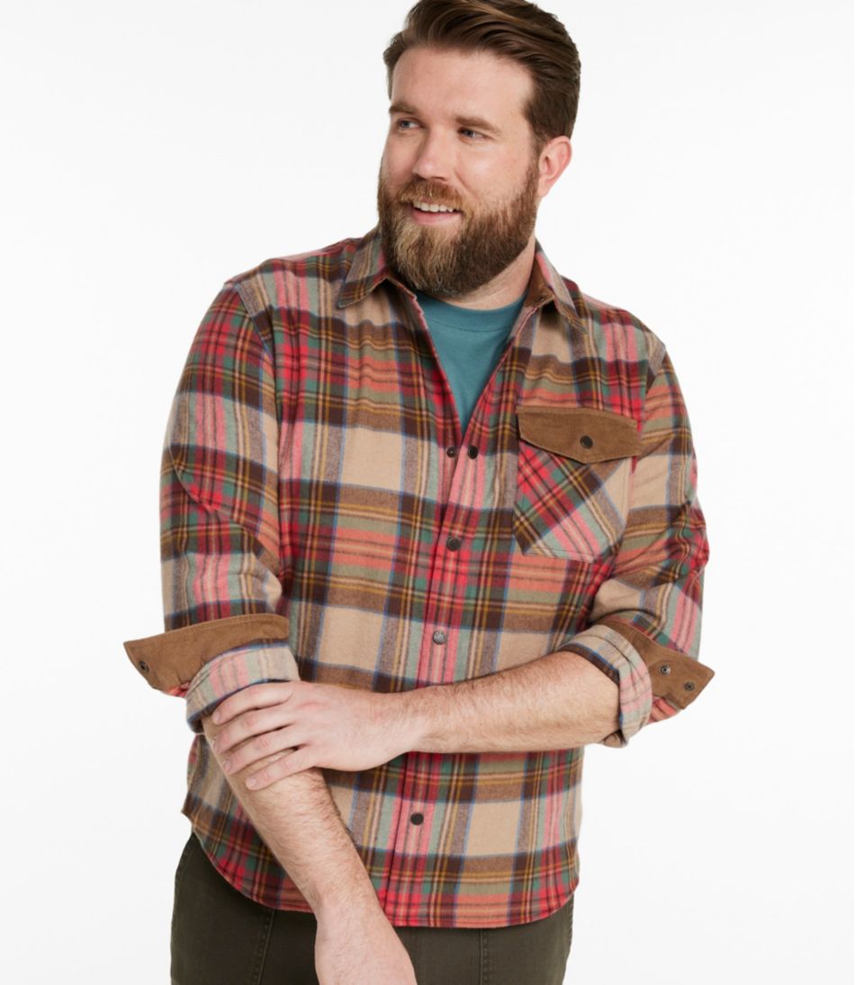 Men's Scotch Plaid Flannel Shirt, Snap-Front, Slightly Fitted Untucked Fit | L.L.Bean Exclusive