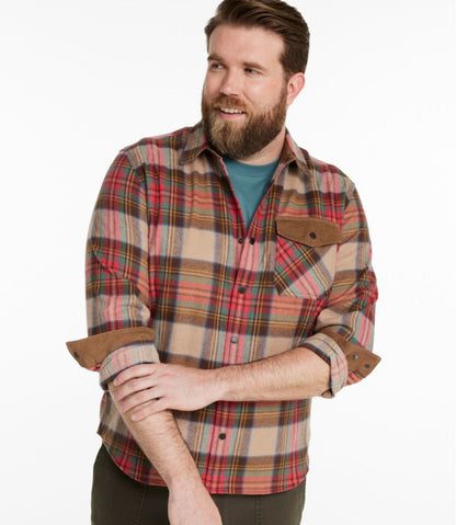 Men's Scotch Plaid Flannel Shirt, Snap-Front, Slightly Fitted Untucked Fit | L.L.Bean Exclusive