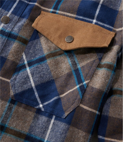 Men's Scotch Plaid Flannel Shirt, Snap-Front, Slightly Fitted Untucked Fit | L.L.Bean Exclusive