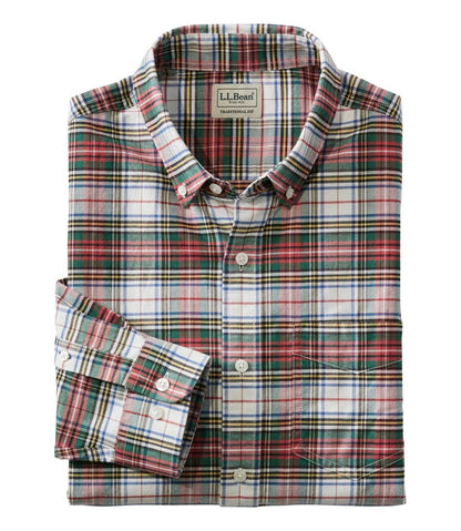 Men's Comfort Stretch® Oxford Shirt, Traditional Untucked Fit, Plaid | L.L.Bean Signature