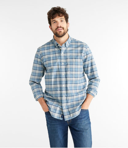 Men's Comfort Stretch® Oxford Shirt, Traditional Untucked Fit, Plaid | L.L.Bean Signature