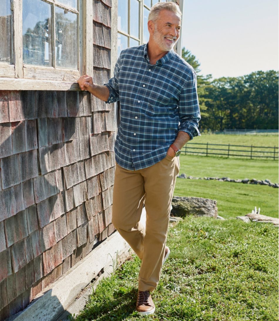 Men's Comfort Stretch® Oxford Shirt, Traditional Untucked Fit, Plaid | L.L.Bean Signature