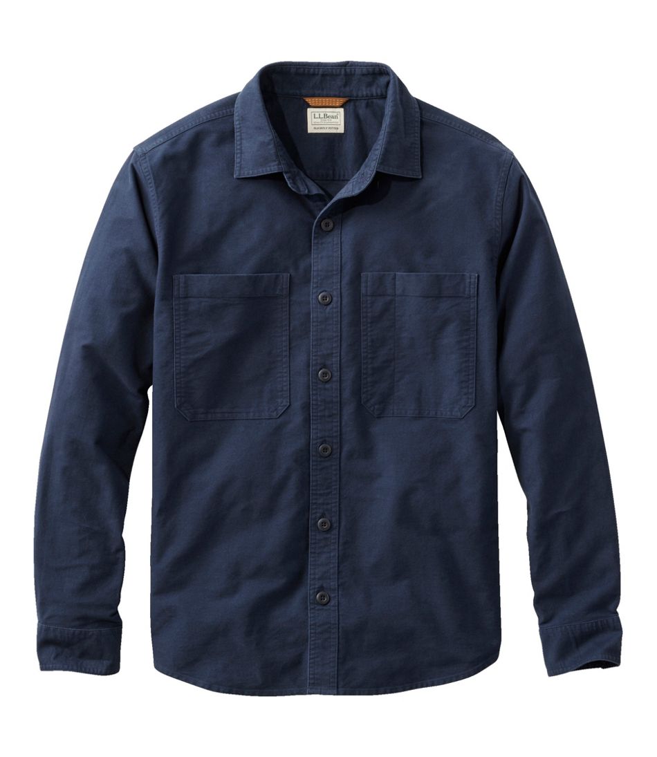 Men's Bean's Moleskin Shirt, Slightly Fitted Untucked Fit | L.L.Bean Essential