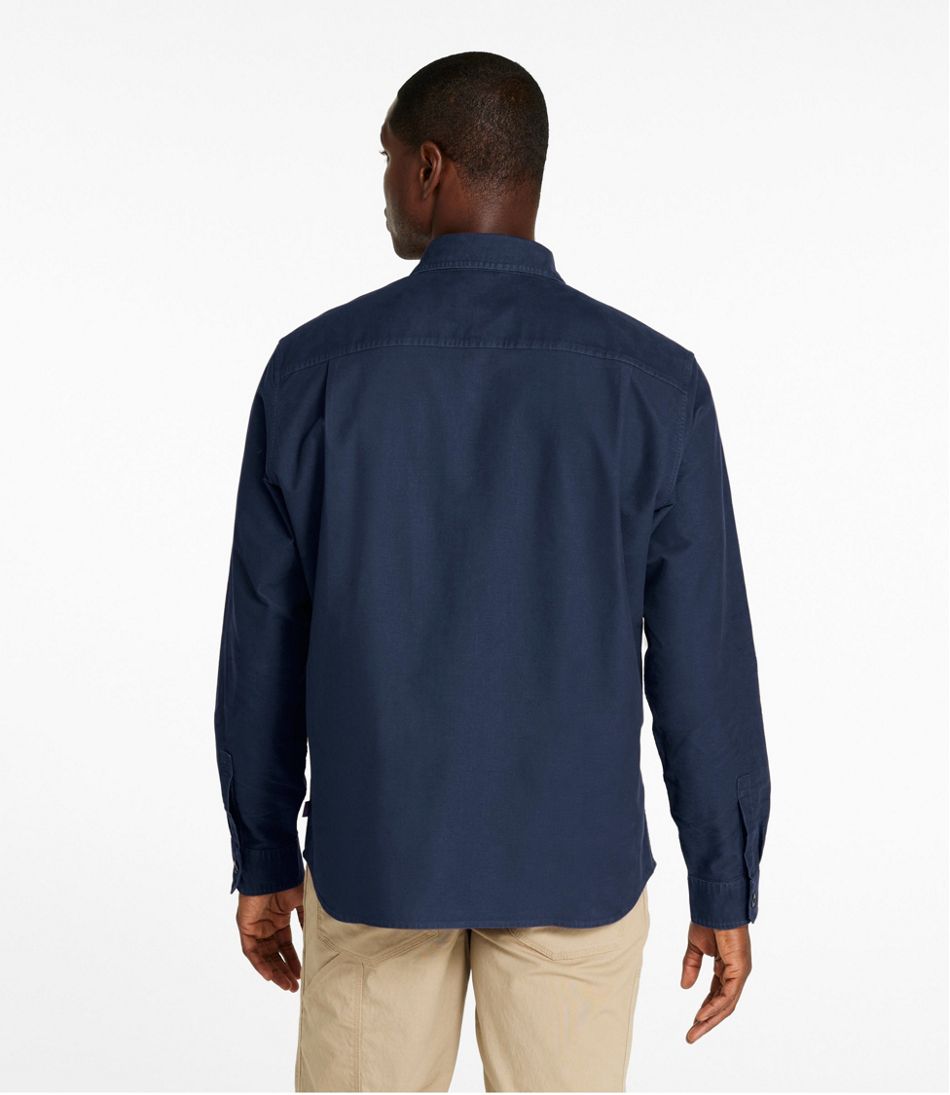 Men's Bean's Moleskin Shirt, Slightly Fitted Untucked Fit | L.L.Bean Essential