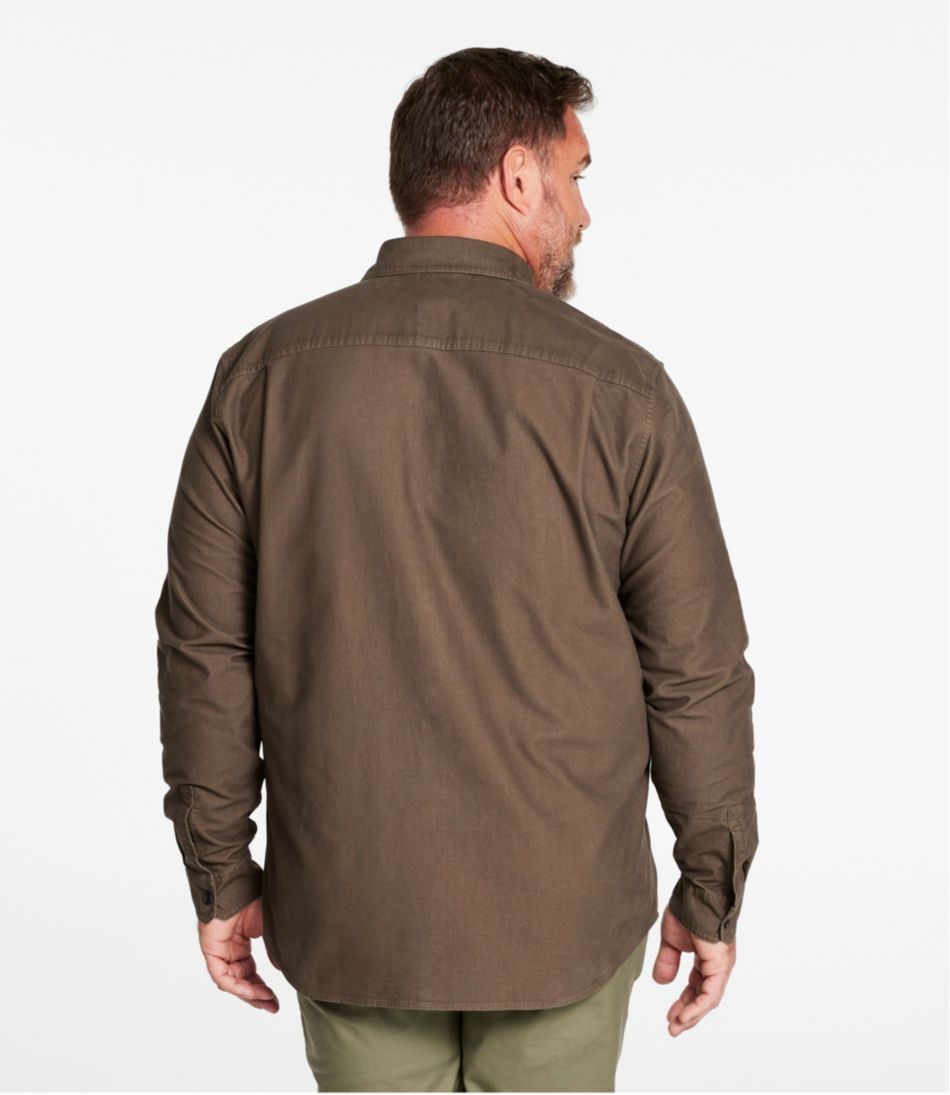 Men's Bean's Moleskin Shirt, Slightly Fitted Untucked Fit | L.L.Bean Essential