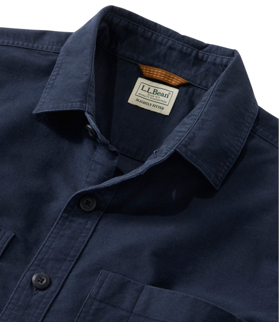 Men's Bean's Moleskin Shirt, Slightly Fitted Untucked Fit | L.L.Bean Essential