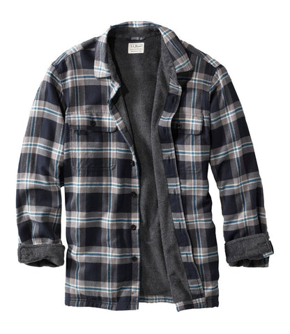 Men's Fleece-Lined Flannel Shirt, Traditional Fit | L.L.Bean Featured