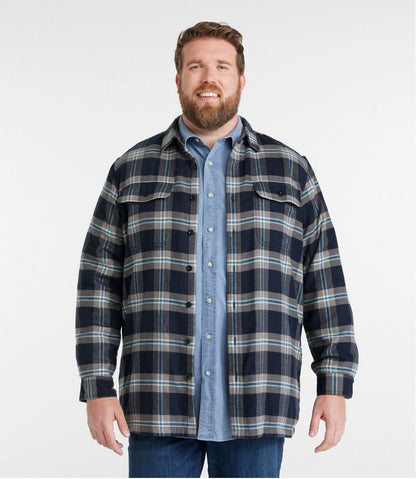 Men's Fleece-Lined Flannel Shirt, Traditional Fit | L.L.Bean Featured