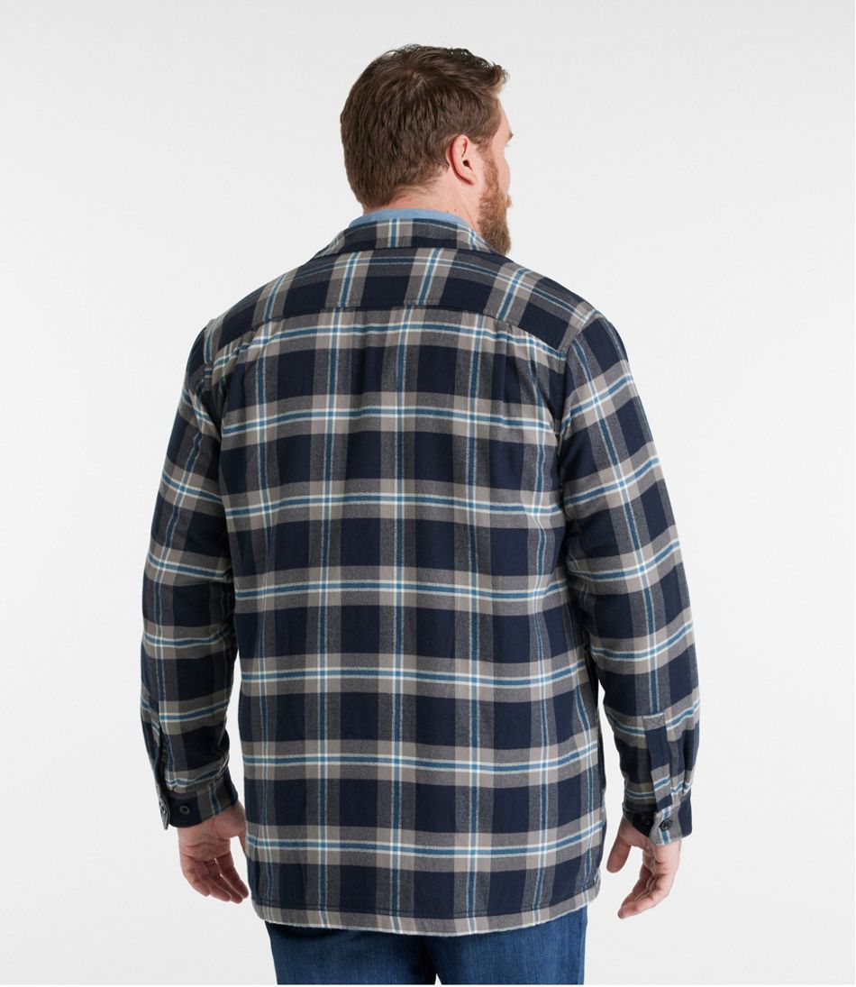 Men's Fleece-Lined Flannel Shirt, Traditional Fit | L.L.Bean Featured