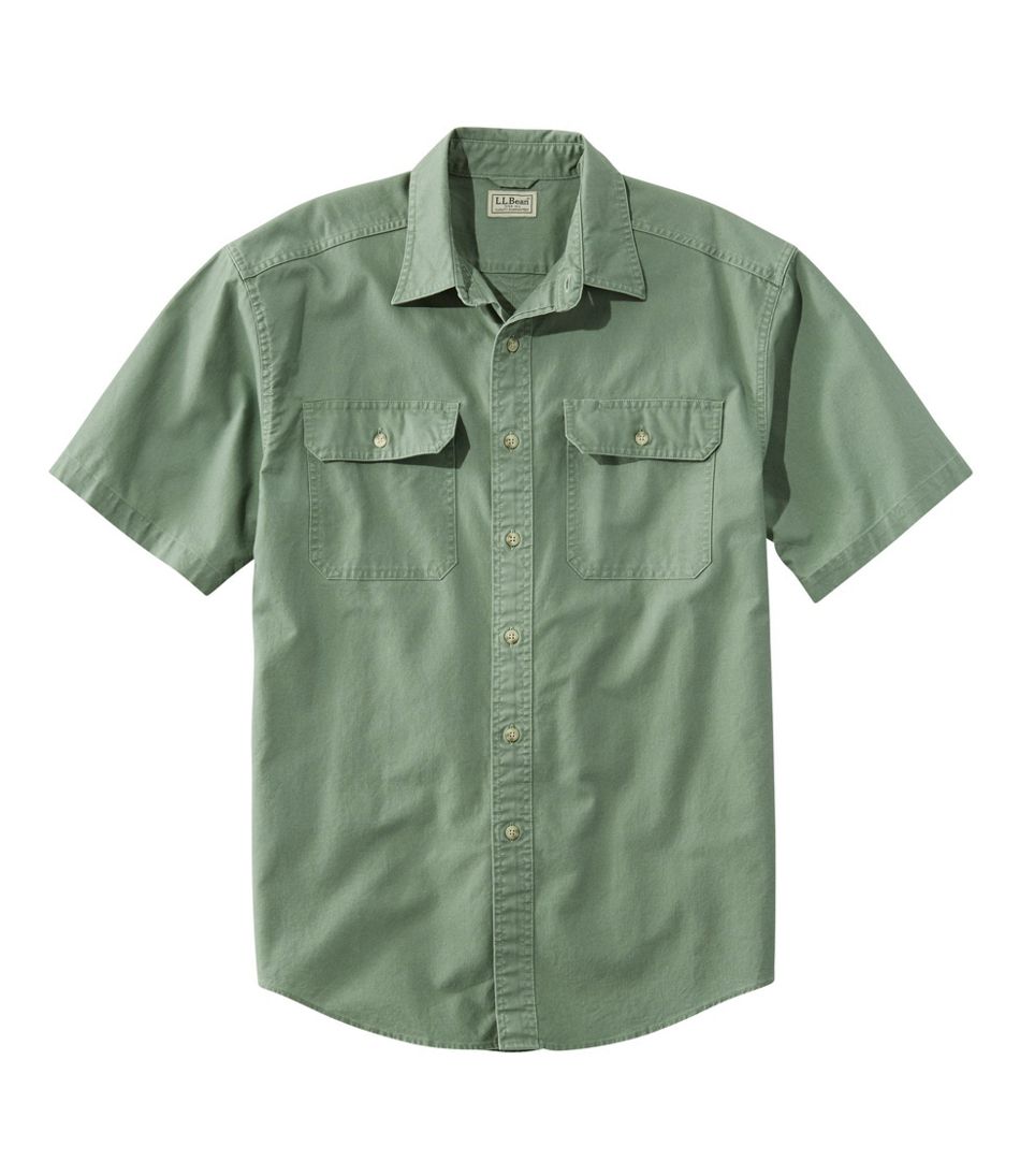 Men's Sunwashed Canvas Shirt, Traditional Fit Short-Sleeve | L.L.Bean Trending