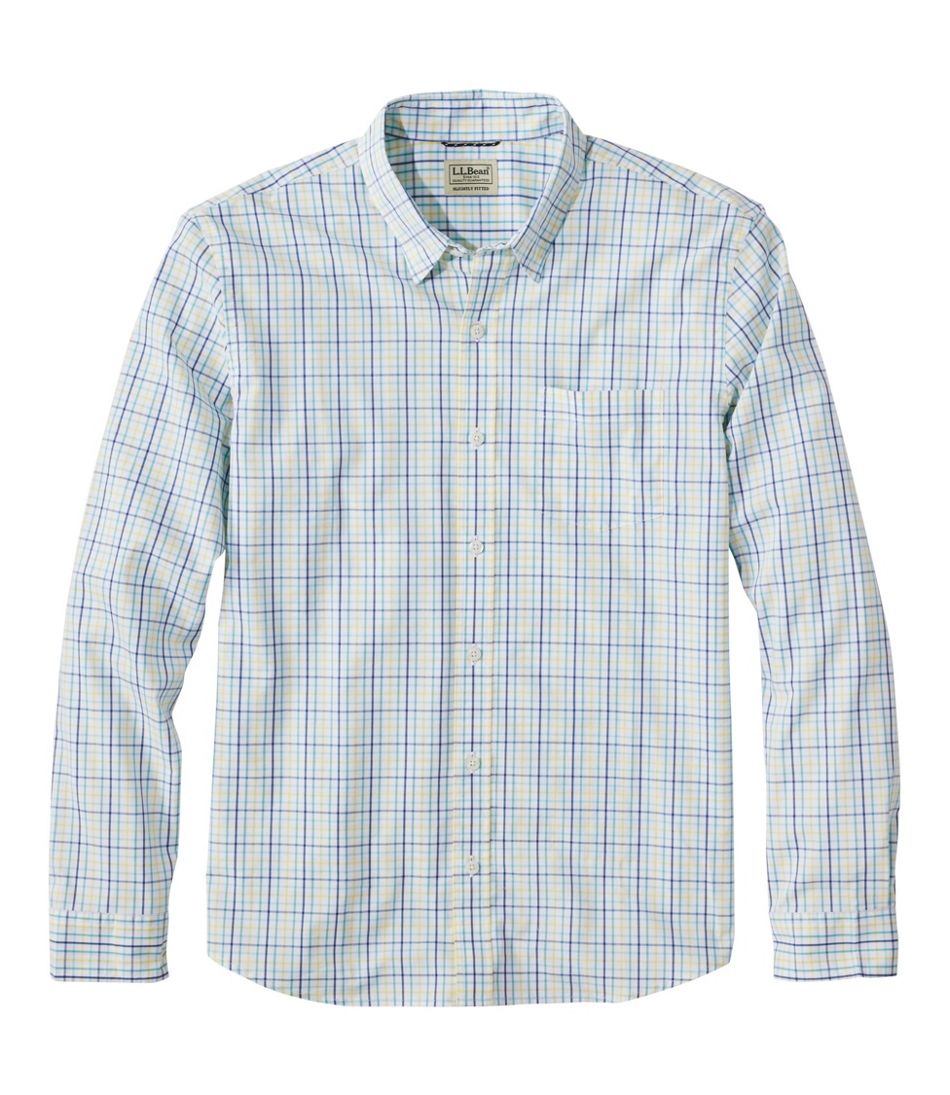 Men's Comfort Stretch Performance® Shirt, Long-Sleeve, Slightly Fitted Untucked Fit, Plaid | L.L.Bean Everyday