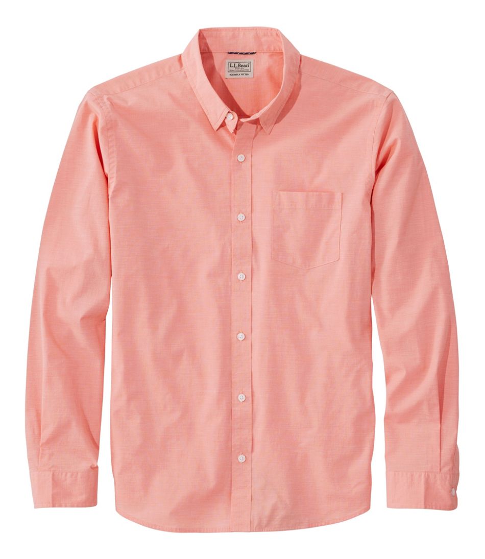 Men's Comfort Stretch Performance® Shirt, Long-Sleeve, Slightly Fitted Untucked Fit | L.L.Bean Great Value