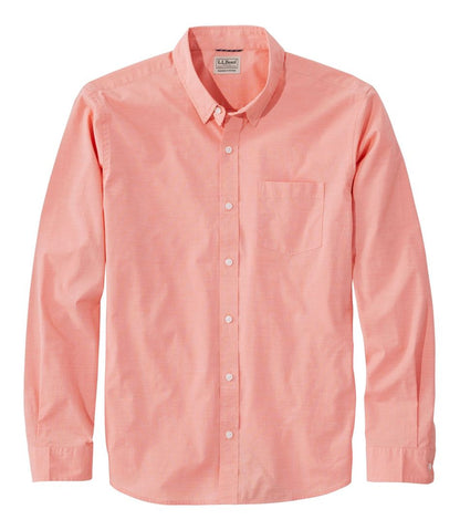 Men's Comfort Stretch Performance® Shirt, Long-Sleeve, Slightly Fitted Untucked Fit | L.L.Bean Great Value