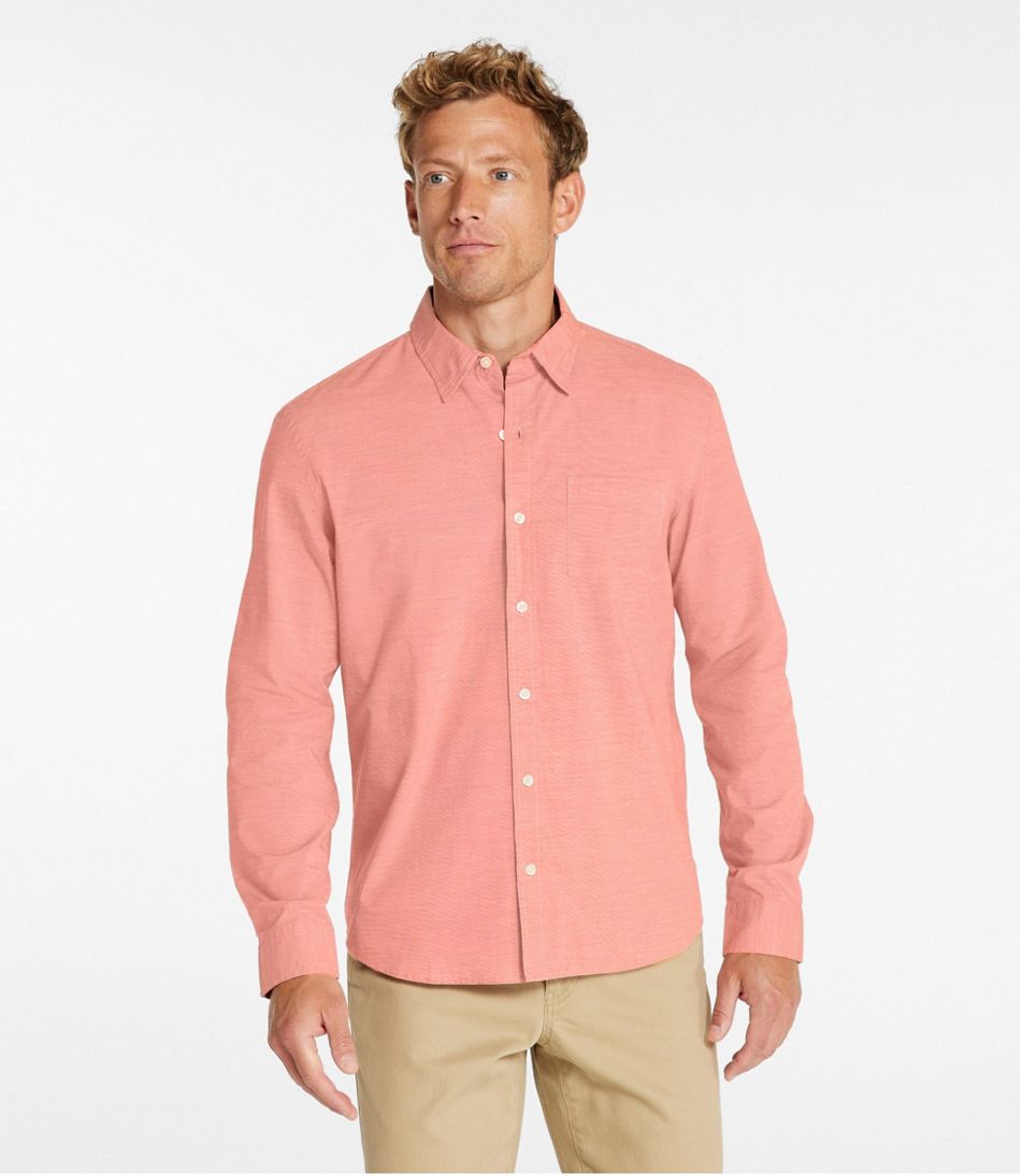 Men's Comfort Stretch Performance® Shirt, Long-Sleeve, Slightly Fitted Untucked Fit | L.L.Bean Great Value