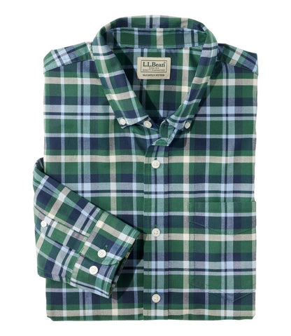 Men's Comfort Stretch® Oxford Shirt, Slightly Fitted Untucked Fit, Plaid | L.L.Bean Best Seller