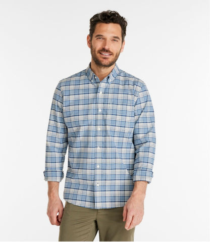 Men's Comfort Stretch® Oxford Shirt, Slightly Fitted Untucked Fit, Plaid | L.L.Bean Best Seller